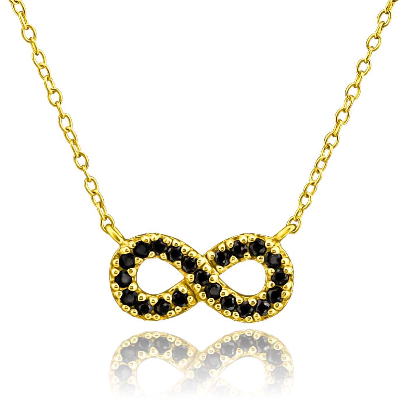 Gold Plated Infinity Necklace - Silvette