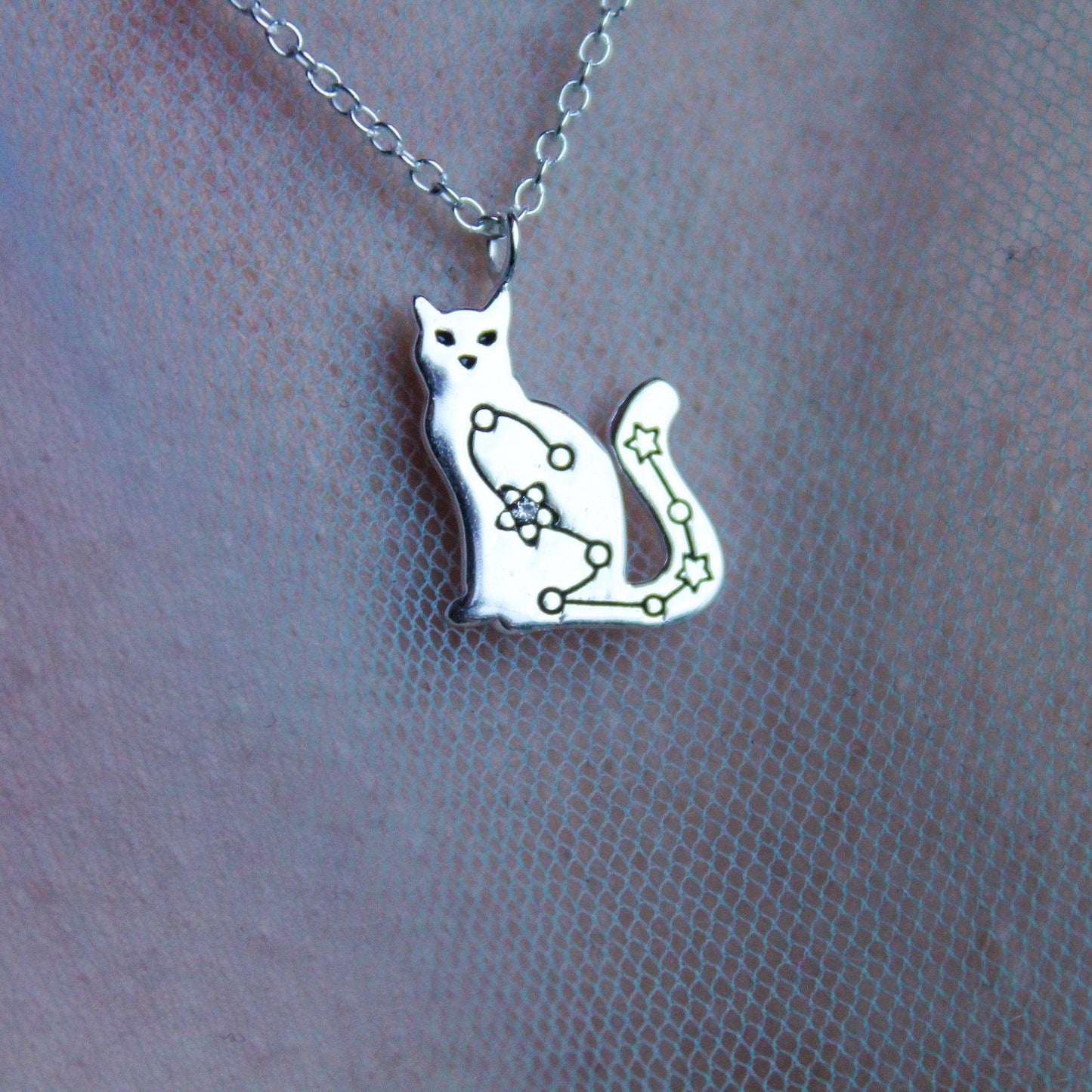 Cat Constellation Necklace - Silvette