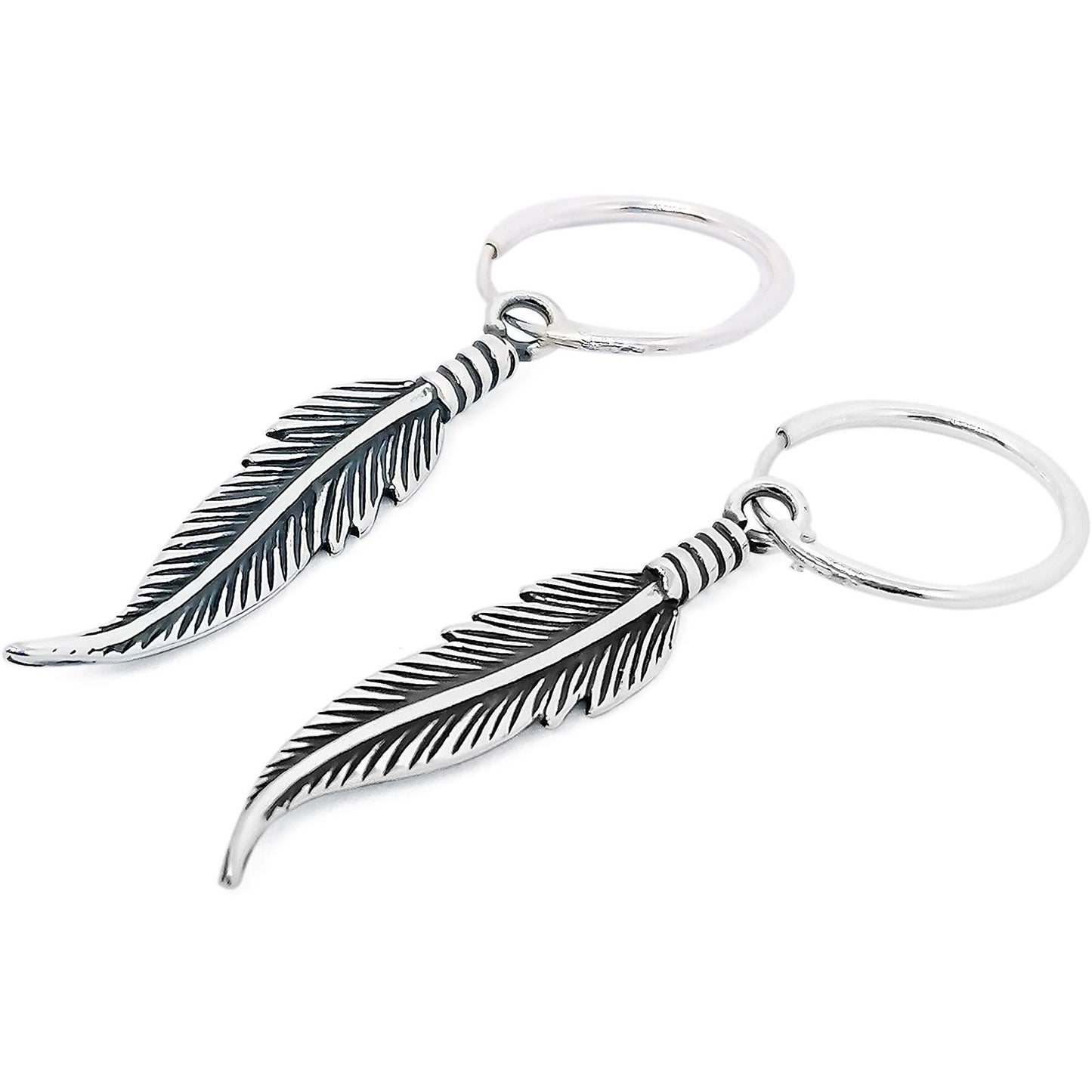 Feather Hoop Earrings - Silvette