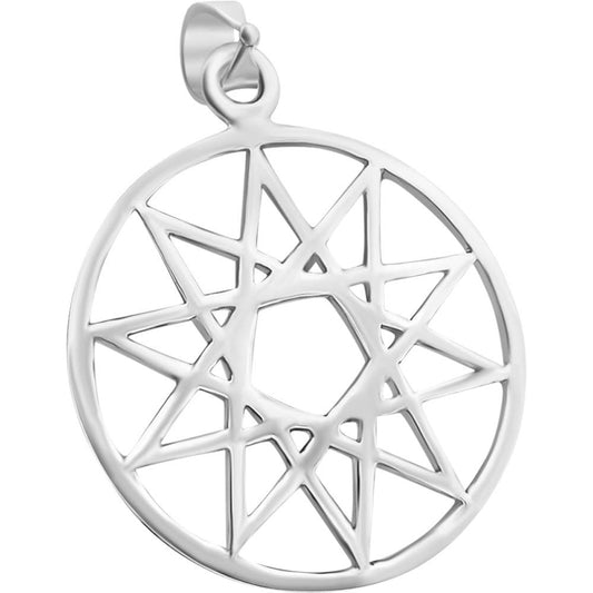 Decagram Ten Point Star Pendant - Silvette
