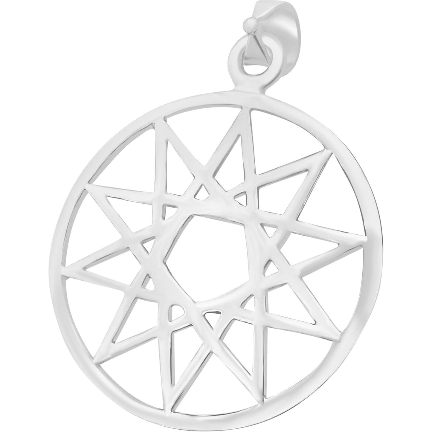 Decagram Ten Point Star Pendant - Silvette