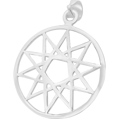 Decagram Ten Point Star Pendant - Silvette