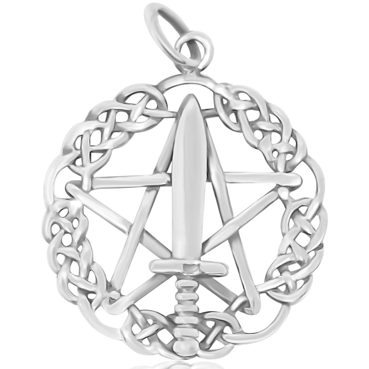 Athame Pentagram Pendant - Silvette