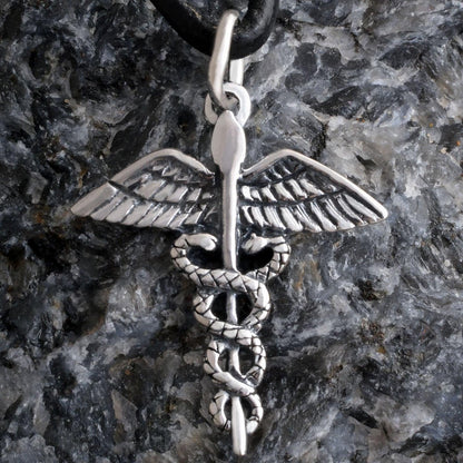 Caduceus Pendant - Silvette