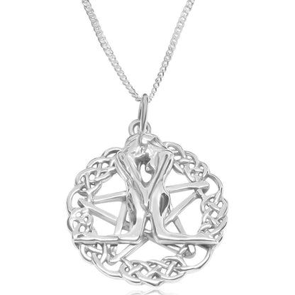 Celtic Great Rite Pentagram Pendant - Silvette