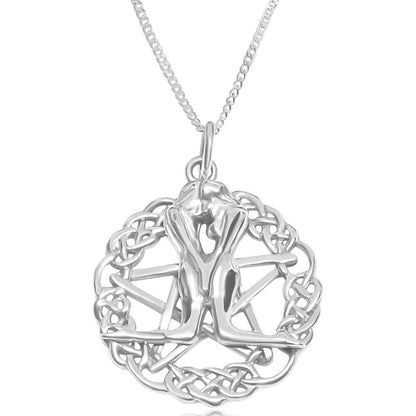 Celtic Great Rite Pentagram Pendant - Silvette