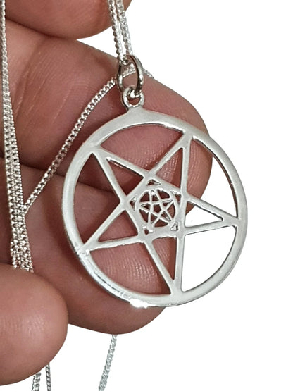 Inverted Double Pentagram Pendant