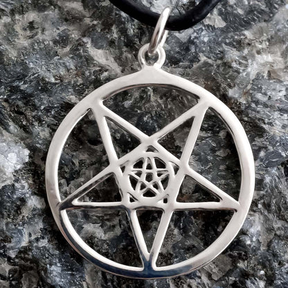 Inverted Double Pentagram Pendant