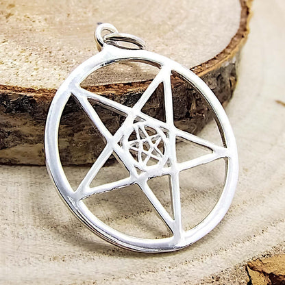 Inverted Double Pentagram Pendant
