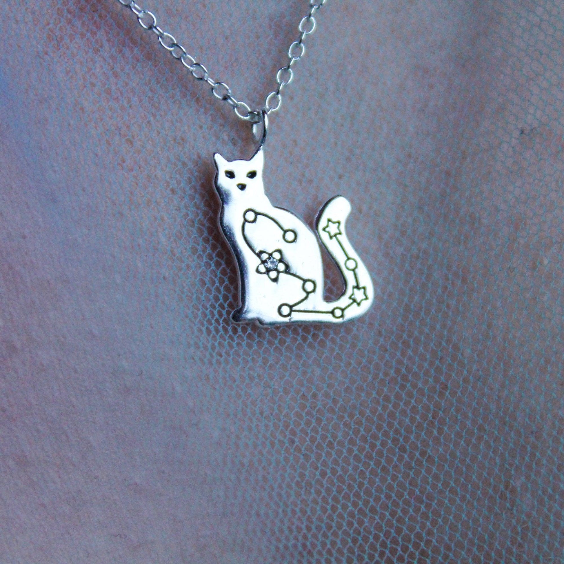 Cat Constellation Necklace - Silvette