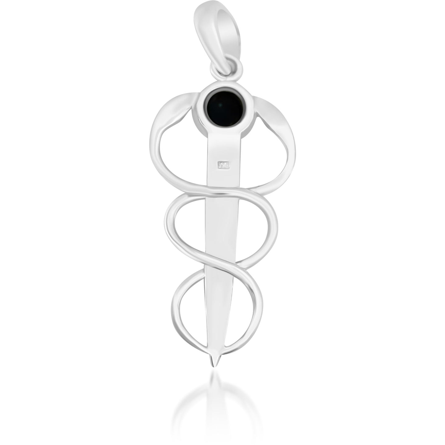 Onyx Caduceus Pendant - Silvette