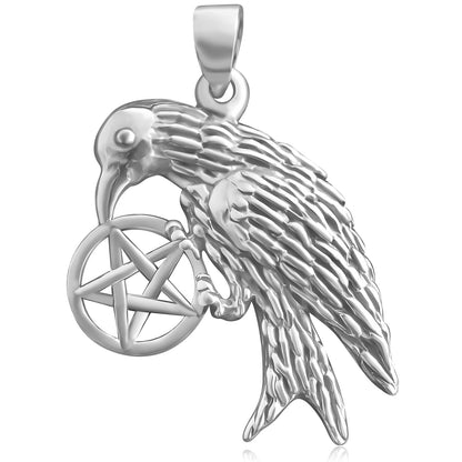 Raven Pentagram Pendant - Silvette