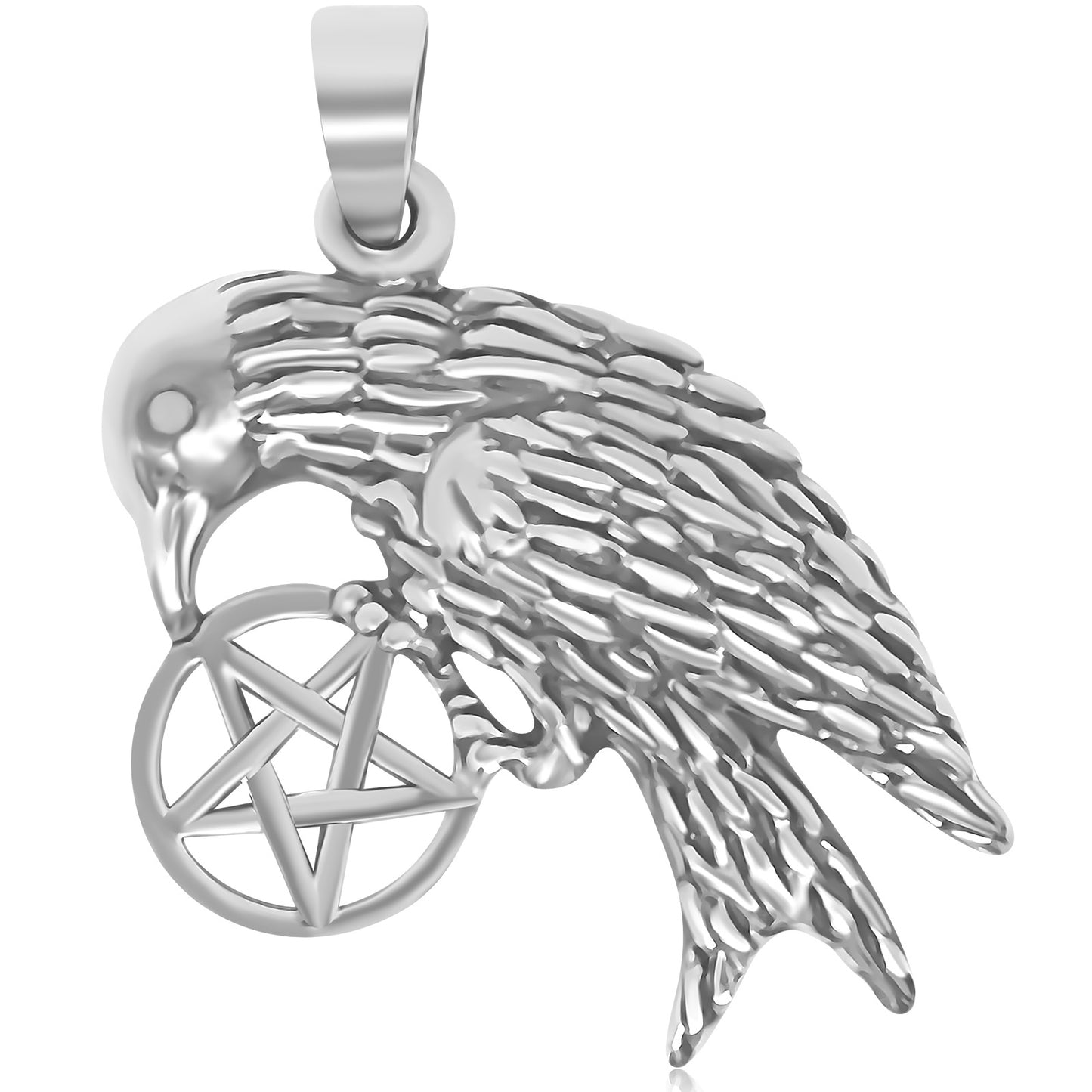 Raven Pentagram Pendant - Silvette